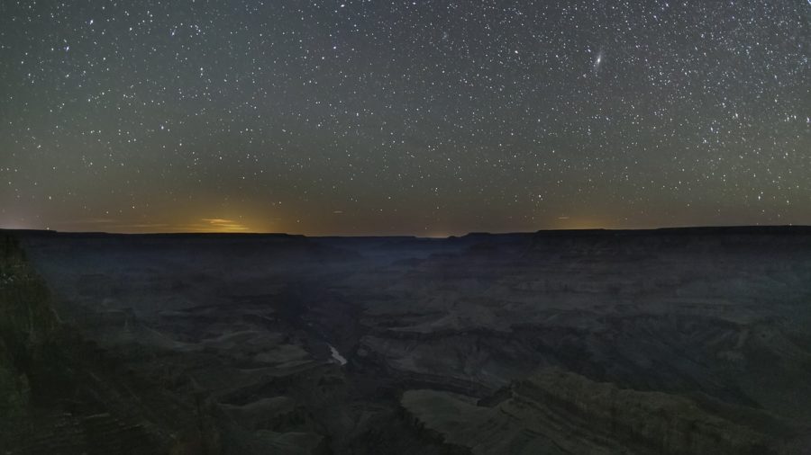 stars over the grand canyon