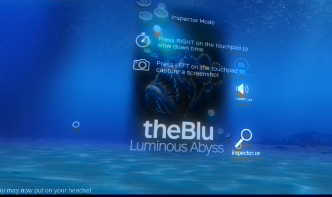 Inside VR view of TheBlu Setup