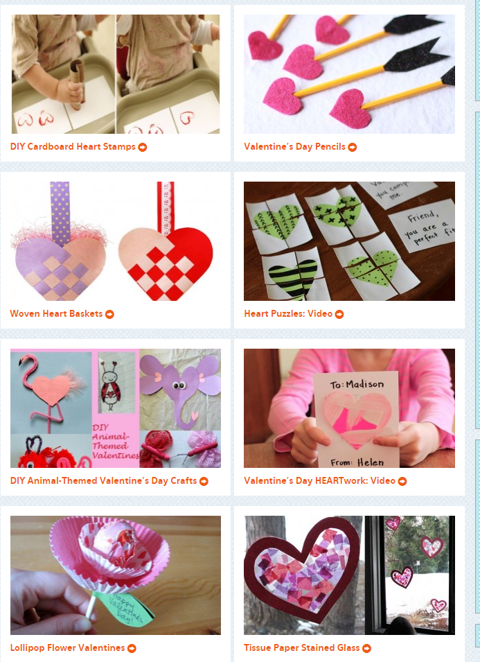 Valentines Day crafts for kids from PBS